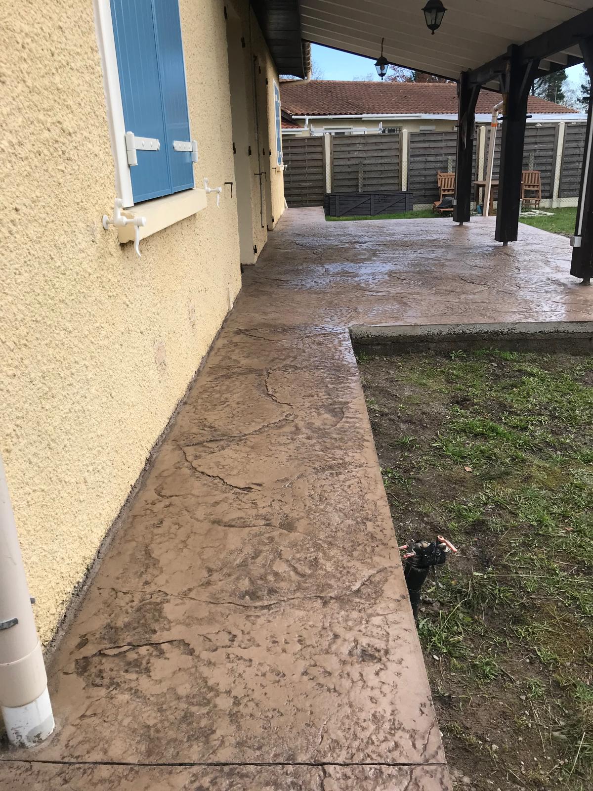 terrasse béton pessac